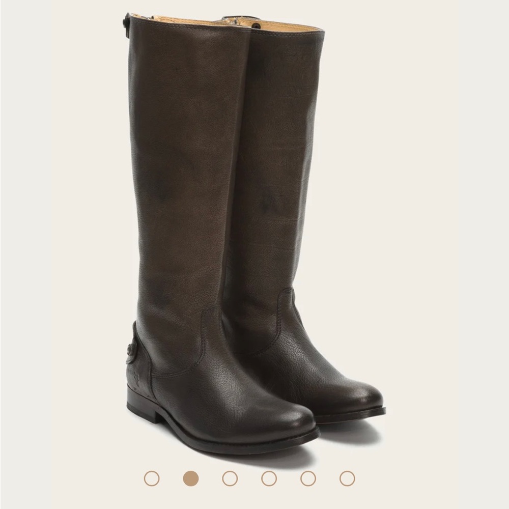 Frye Melissa Button Back Zip Gray - image 1